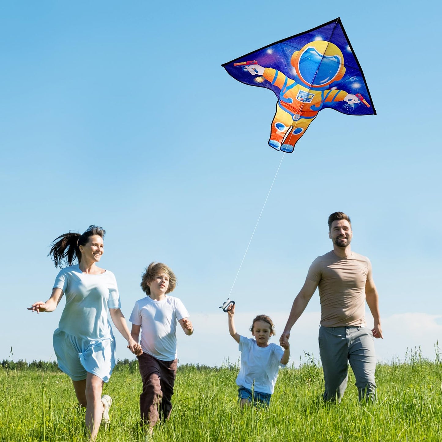 Honbo Large Delta Kites For Kids & Adults,New Astronaut Kite,Easy To Fly Kite,Beginner Kite For Kids Ages 4-8,Beach Kite For Outdoor Games And Activities