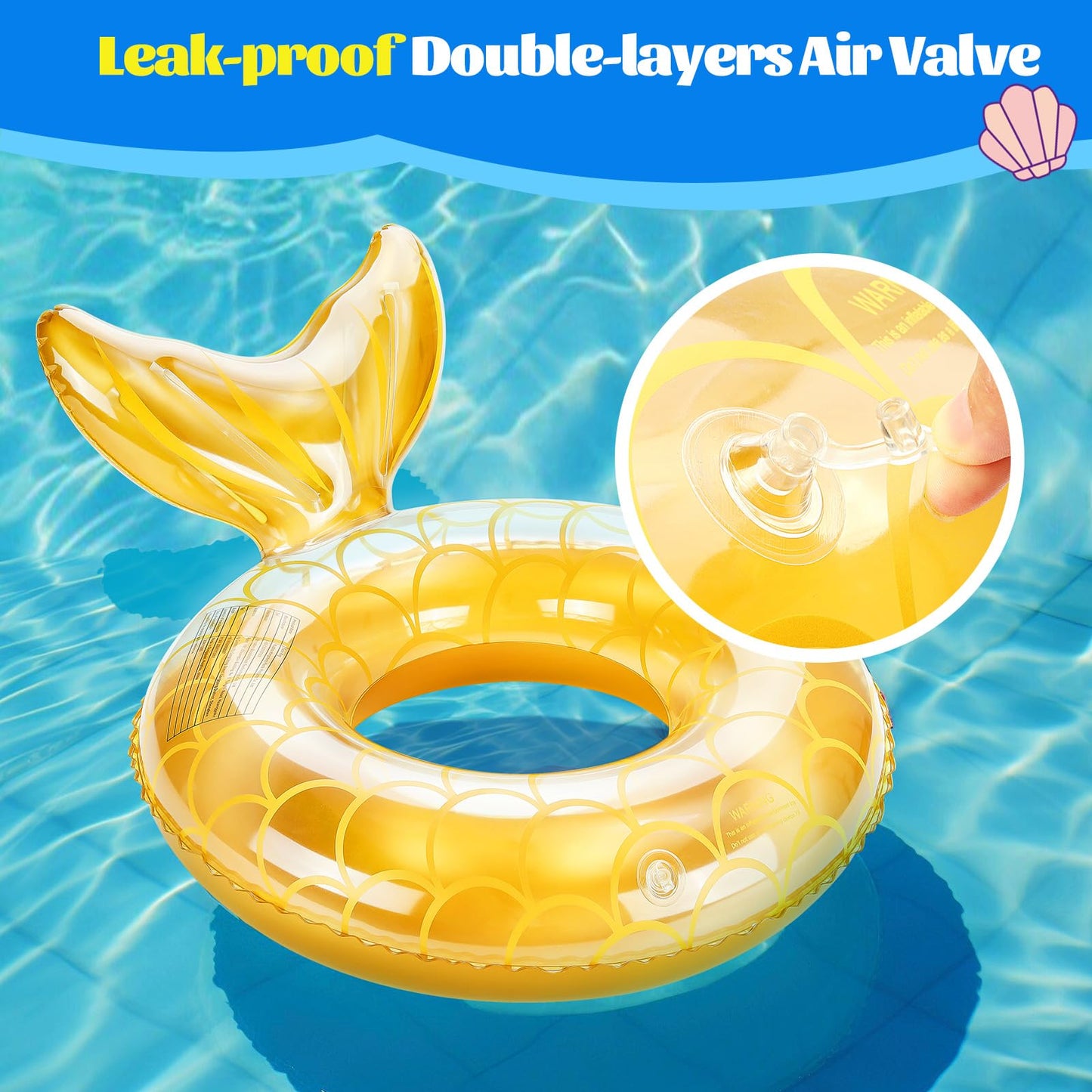 Moko Inflatable Swimming Ring, Children Cute Pool Float Tube Decorations Swim Tubes Outdoor Pool Beach Water Floats Party Suppli