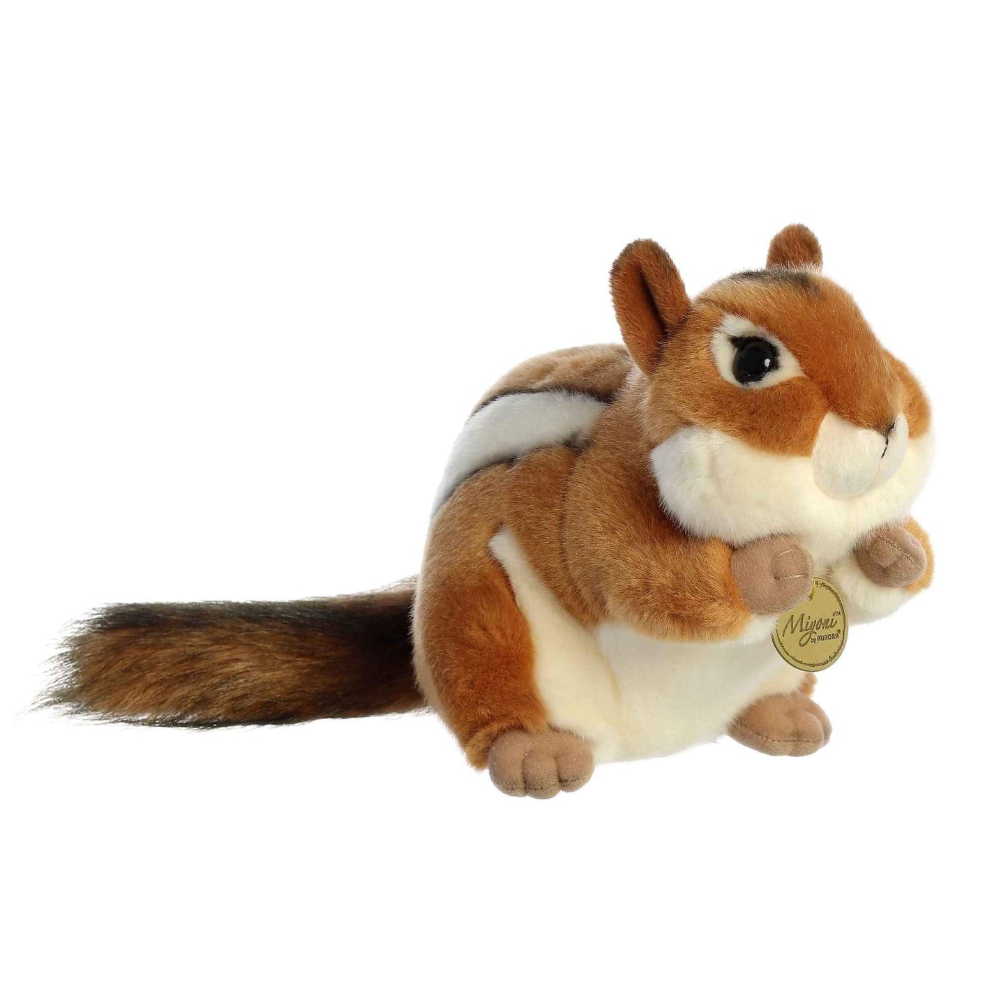 Aurora® Realistic Miyoni® Chipmunk Stuffed Animal - Lifelike Detail - Cherished Companionship - Brown 9 Inches