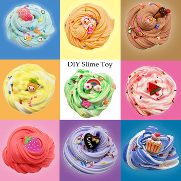 Kmbtqre Butter Slime Kit Two-Toned 9 Packed For Girl Boys Party Favors Toys, Stocking Stuffers For Kids 6 7 8 9 10 11 12 Years O