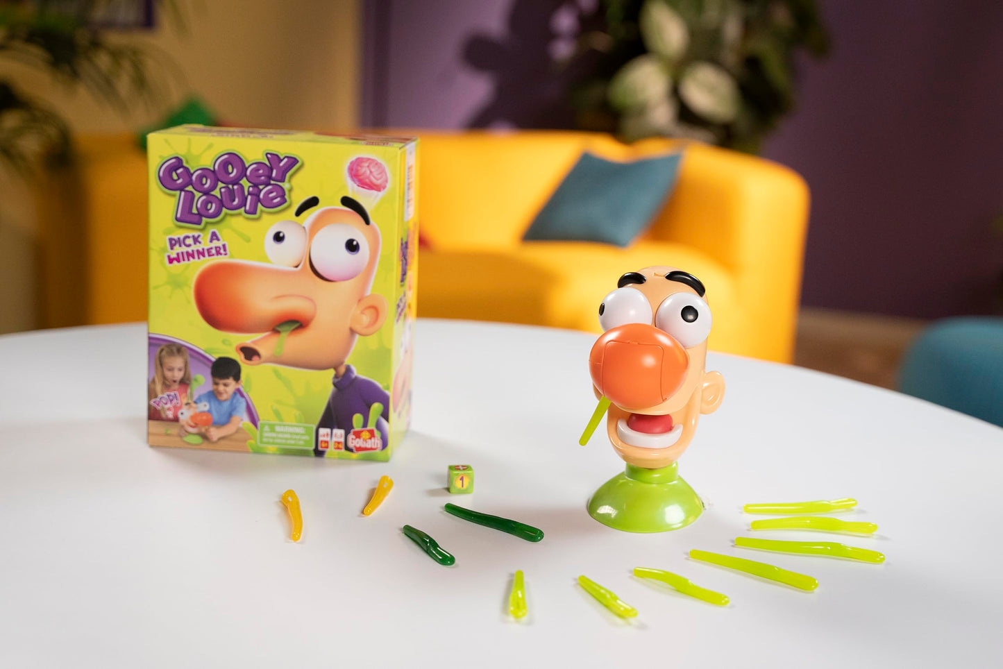 Goliath Gooey Louie Game - Pull Gooeys Out Of Louie'S Nose Game - Ages 4 And Up, 2-4 Players