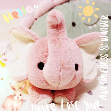 Uoozii 24.2'' | 5 Pounds Pink Elephant Weighted Stuffed Animals - Cute Weighted Plush Toy Comfort Big Weighted Throw Pillow Gift