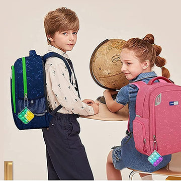 150 pcs Random Color Mini Squeeze Pop Bubble Fidget Sensory Toys Mini Keychain Wrap Small Relieve Anxiety Stress Toy Pop Bulk Silicone Classroom Prize for Kids mature-themed Party Gift