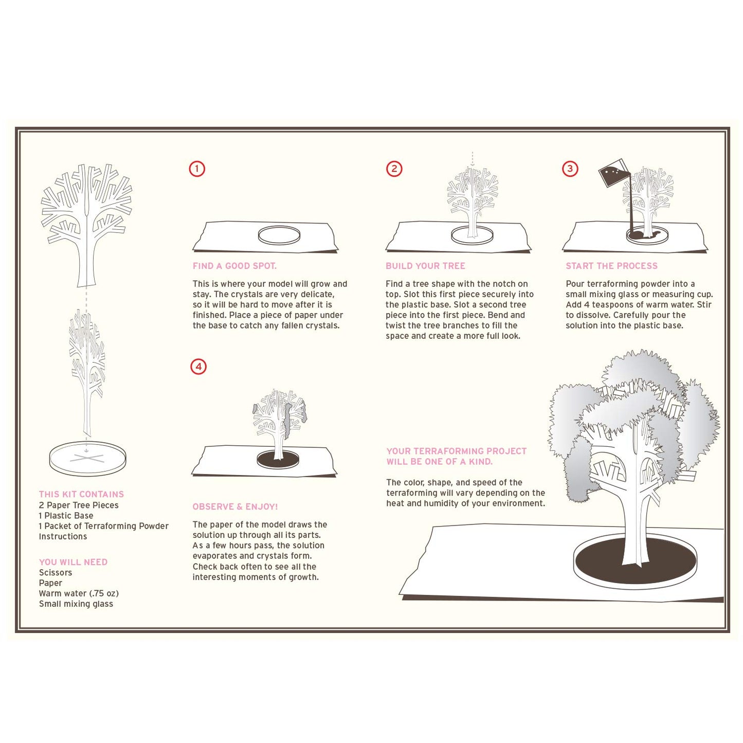 Copernicus Toys Crystal Growing Cherry Tree | Official Terraformer Kit | Grows In Hours | Facts And Instructions Included
