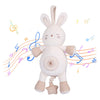 Cottonebebe Organic Baby Toys, Stuffed Animal Toy With Lullaby Music For Infant Babies 0 3 6 12 To 36 Months Boy & Girl,Ideal Gift For Newborn (Rabbit, Cotton)