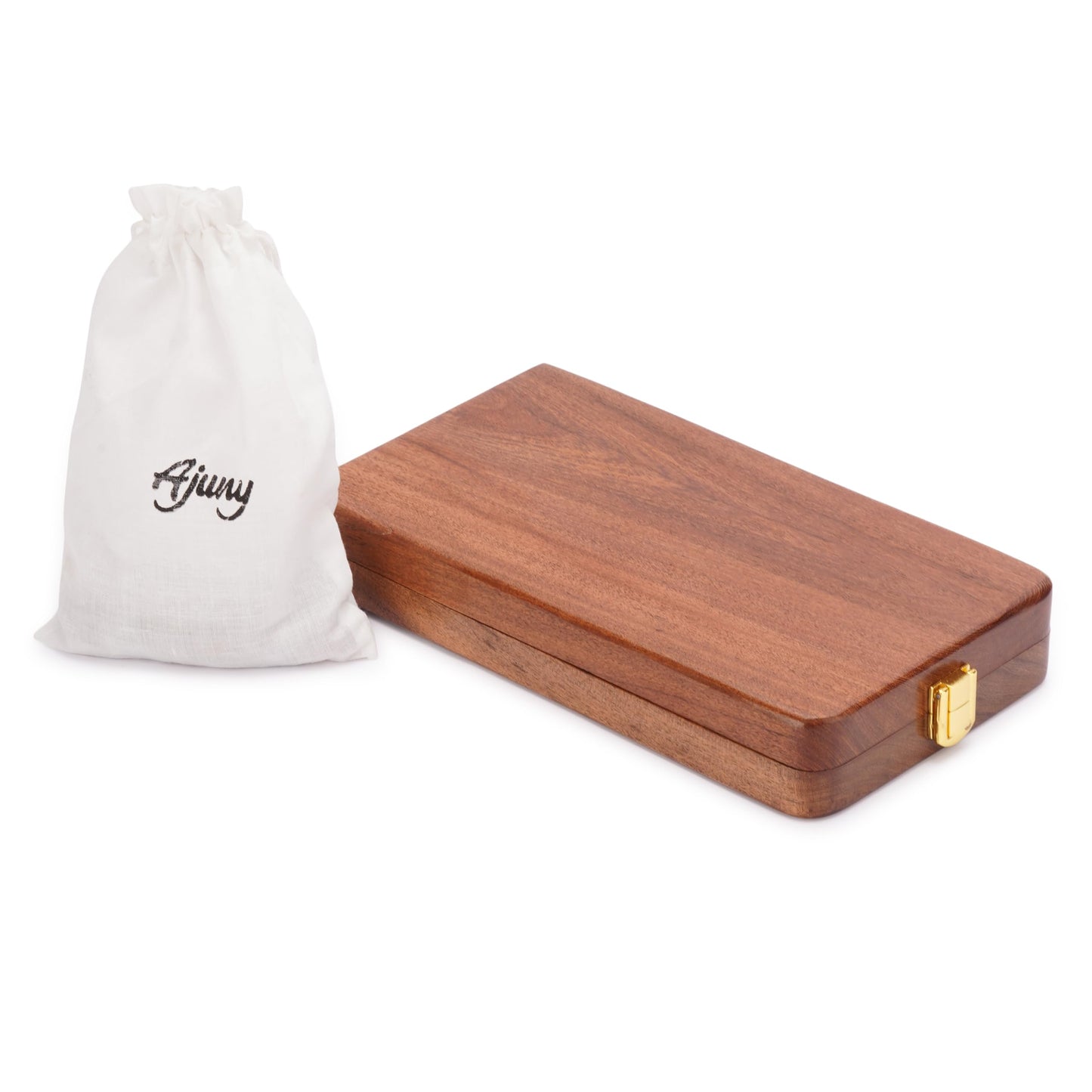 Ajuny Wooden Mancala Board Game Set - Classic Board Games, Portable Folding Travel Mancala Board With Marbles (72+8 Stones), Ide
