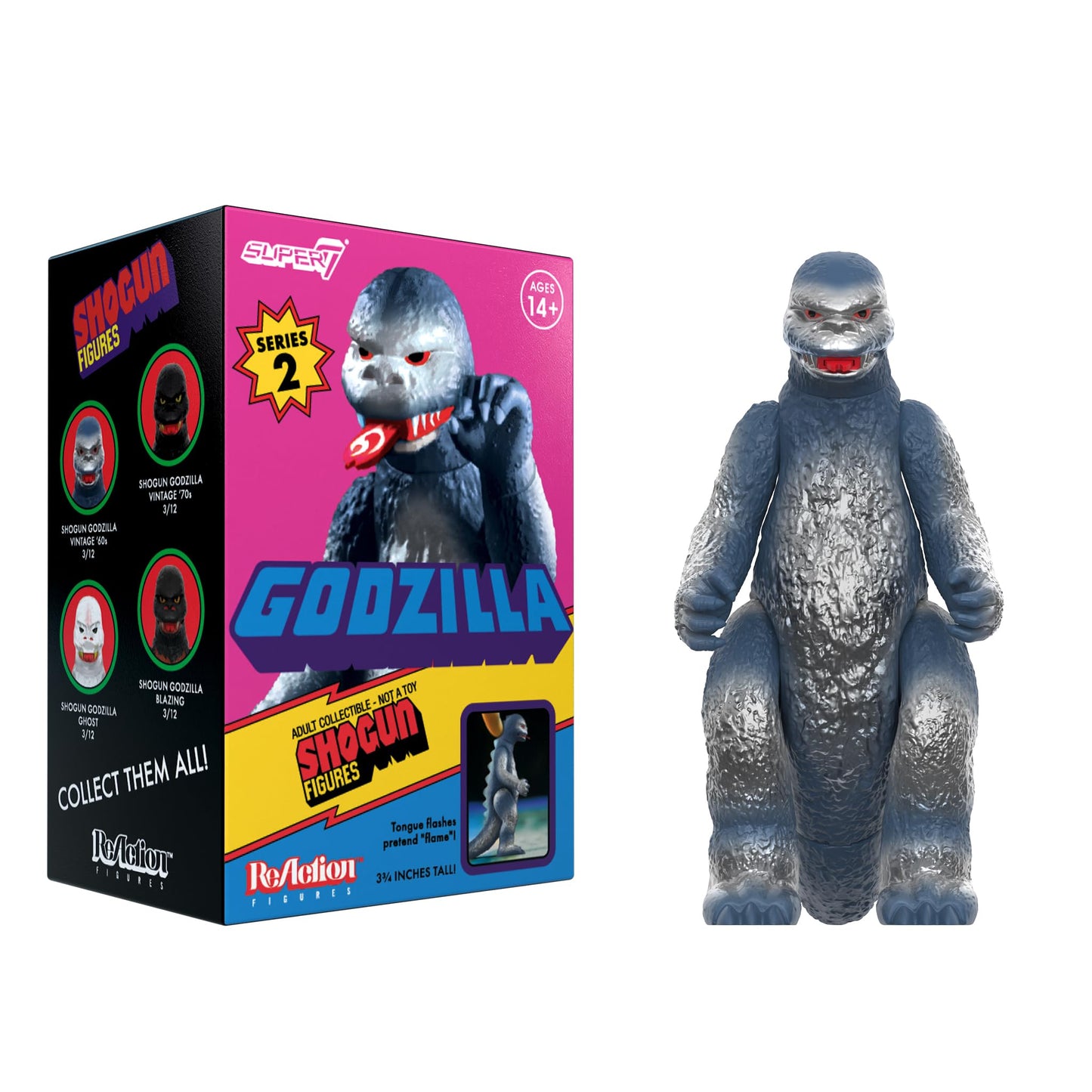 Super7 Toho Blind Box Wave 04 (Shogun V2) - Blind Box Flat Action Figure - Set Of 12 Action Figures