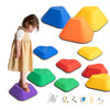 Gentle Monster Heart-Shaped Stepping Stones For Kids, 11 Pcs Non-Slip Balance River Stone, Toddler Sensory Stepping Stones For Promoting Toddler'S Balance & Coordination Skills Ages 3 4 5 6 7 8 Years