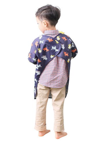 Plie Kids Painting Apron - Waterproof Long Sleeve Art Smock for Toddlers & Preschoolers, Messy Play, Baking, Crafts, Cooking, Se