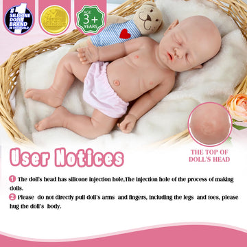 Vollence 16 Inch Soft & Realistic Silicone Baby Dolls - Perfect Kids' & Birthday Gifts Also Ideal For Children'S Girl