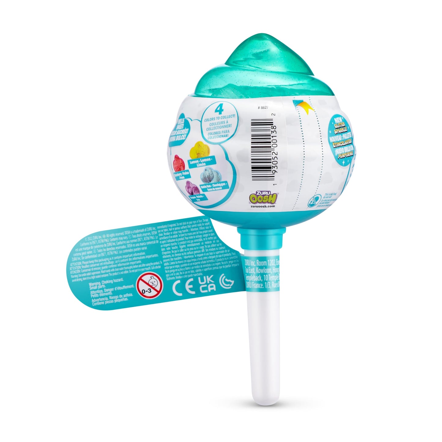 ZURU Oosh Slime Cotton Candy Cuties Series 2, Green, Scented, Soft, Stretchy, 1 Pack, Model 8628E, Collectible Slow Rise Toy