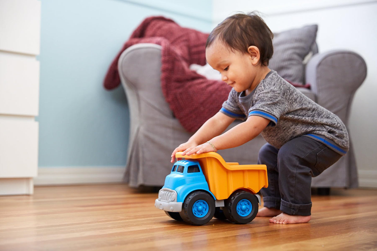 Green Toys Dump Truck - Blue and Orange CB