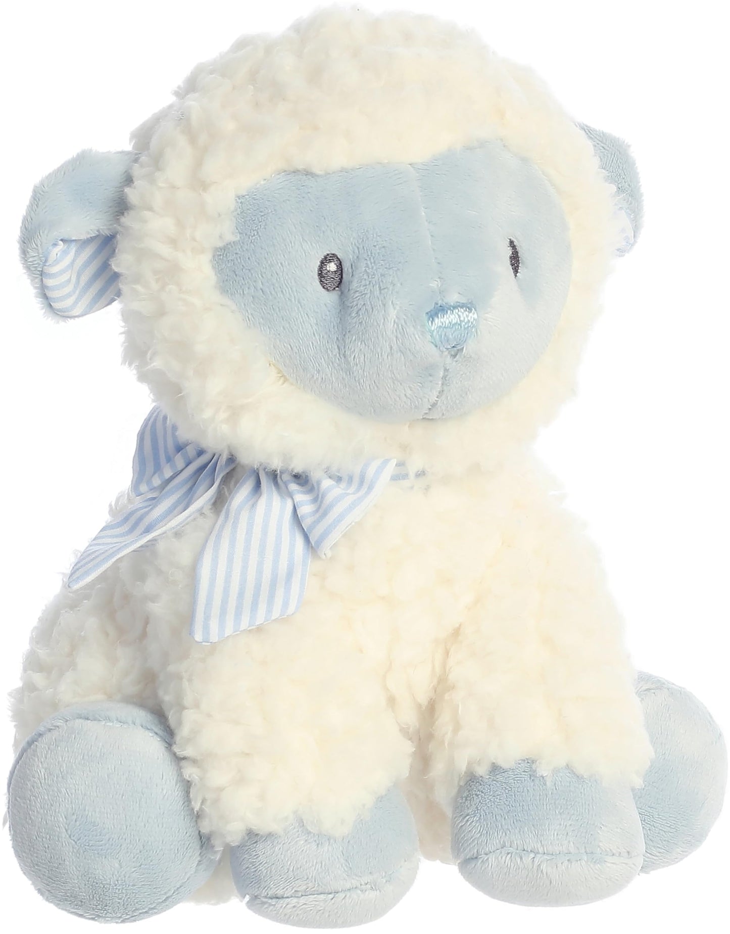 Aurora® Playful Blessing Lamb™ Boy Lamb™ Baby Stuffed Animal - Comforting Companion - Imaginative Play - Blue 9 Inches