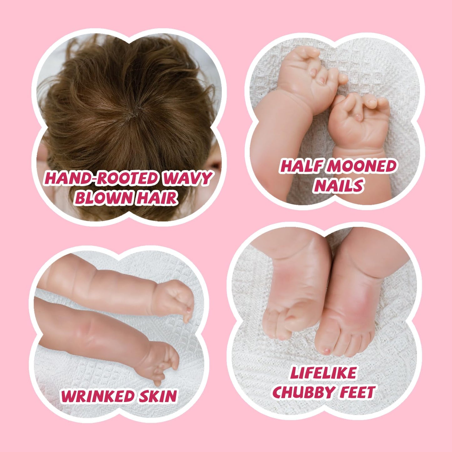 Reborn Baby Dolls 18 Inch Realistic Newborn Reborn Girl Baby Doll with Doll Clothes & Accessories Best Birthday Set for Girls Ag