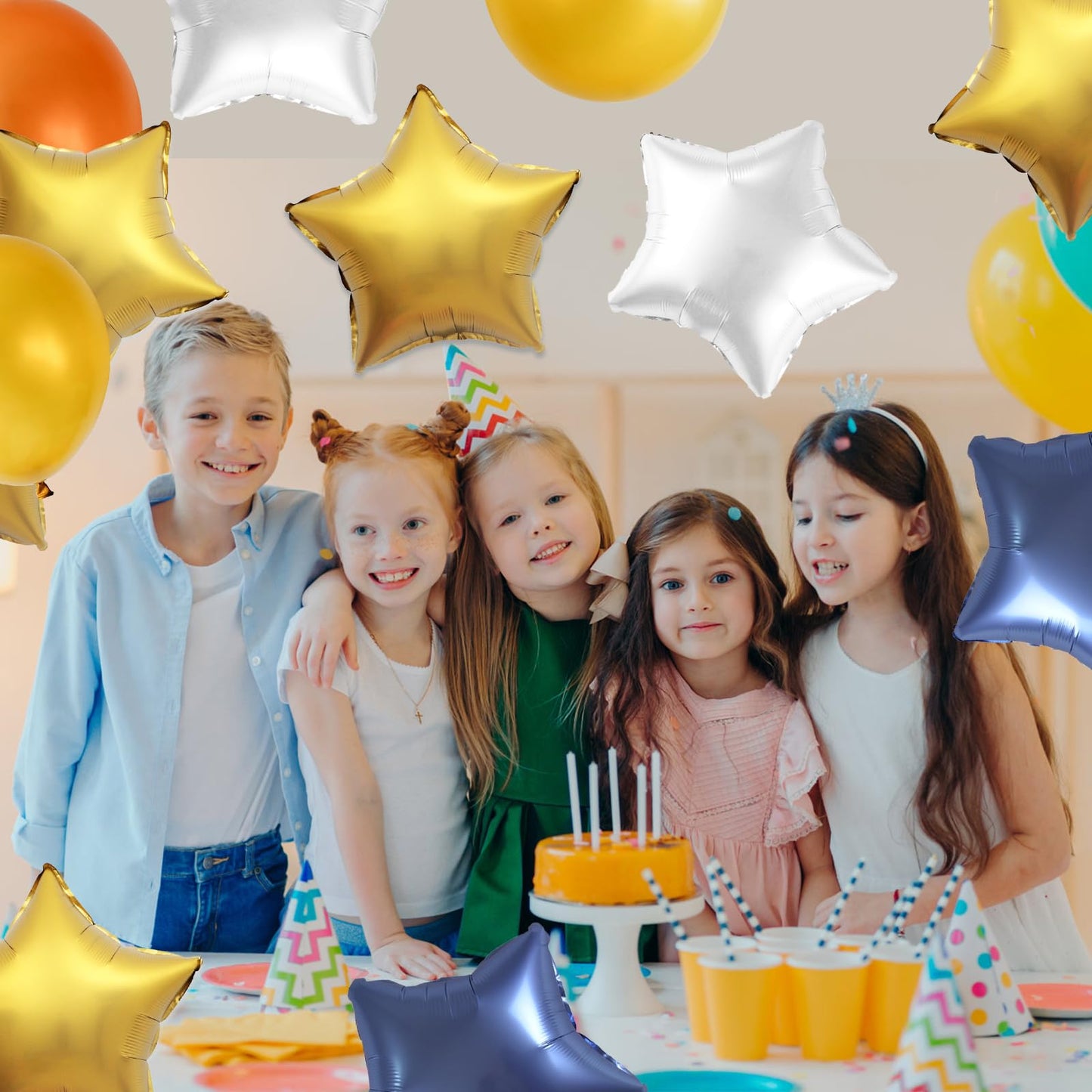 Feyg Matte Blue Star Balloon, 18 Inches, Pack Of 10, For Helium, Birthday, Graduation, Wedding Decorations