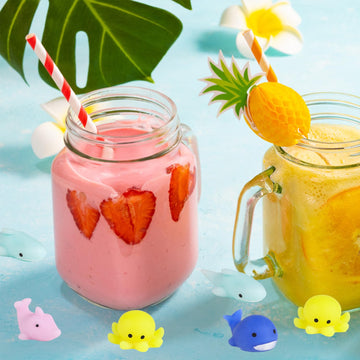 Fingooo 36 Pcs Mochi Squishy Ocean Animal Toys, 9 Styles Mini Kawaii Sea Animal Squeeze Toys Party Favors For Kids School Classr