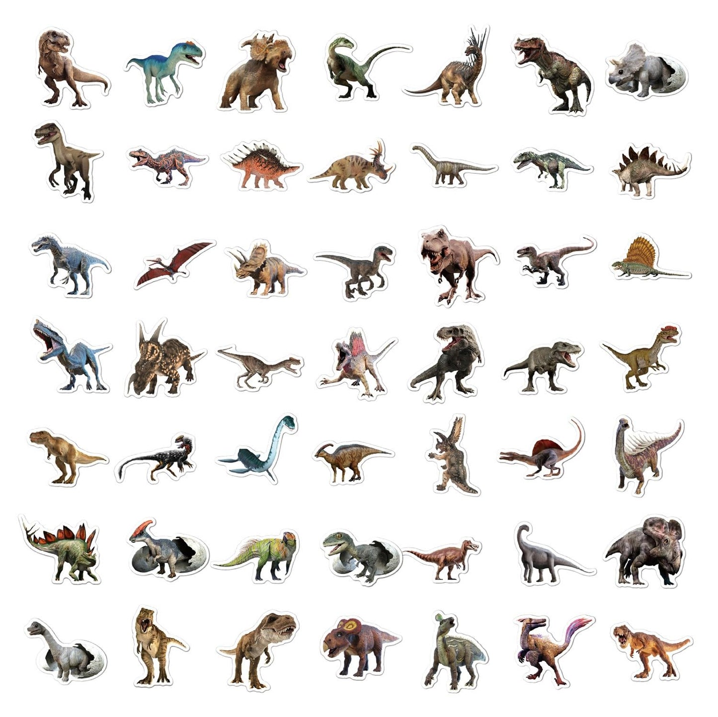 100Pcs Jurassic Dinosaur Stickers For Kids Waterproof Vinyl Dino Stickers For Waterbottle Scrapbook Laptop Skateboard Computer Stickers For Boys Girls