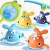 Loyuegiyo Baby Bath Toys,Magnet Fishing Game Bath Baby Toy For 1-3 4-8 Year Old Toddler Boys Girls,Toys For Kid,Baby Bathtub Toys 18 Months+,4 Wind-Up Whale Water Shower Toy&1 Fishing Pole&1 Net