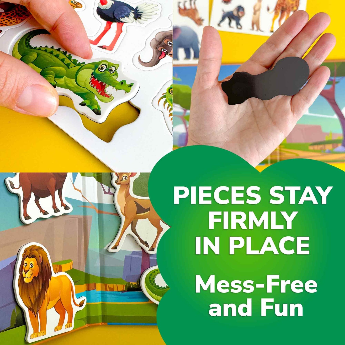 Quokka Travel Magnetic Puzzles For Toddlers 1-3 - 20+Pcs Fun Travel Game Toy For Kids Ages 3-5 - Strong Magnets For Car Activiti