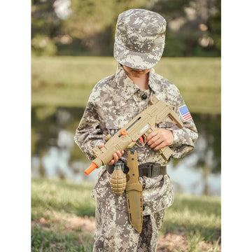 Giftinbox Kids Army Soldier Dress Up Costume Role Play Set, Deluxe Christmas Gift For Kids Boys Aged 3-12 Size M