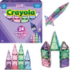 CreateOn Crayola Glitter Magnetic Tiles, Building Set for Kids, Magnetic Tiles, Kids Building Toys, STEM & Montessori Toys for B