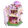 Rooftop Romance 3D Puzzle Dollhouse For Girls - Easy To Assemble 3-D Miniature Doll House Building Kit With Led Light For Kids -