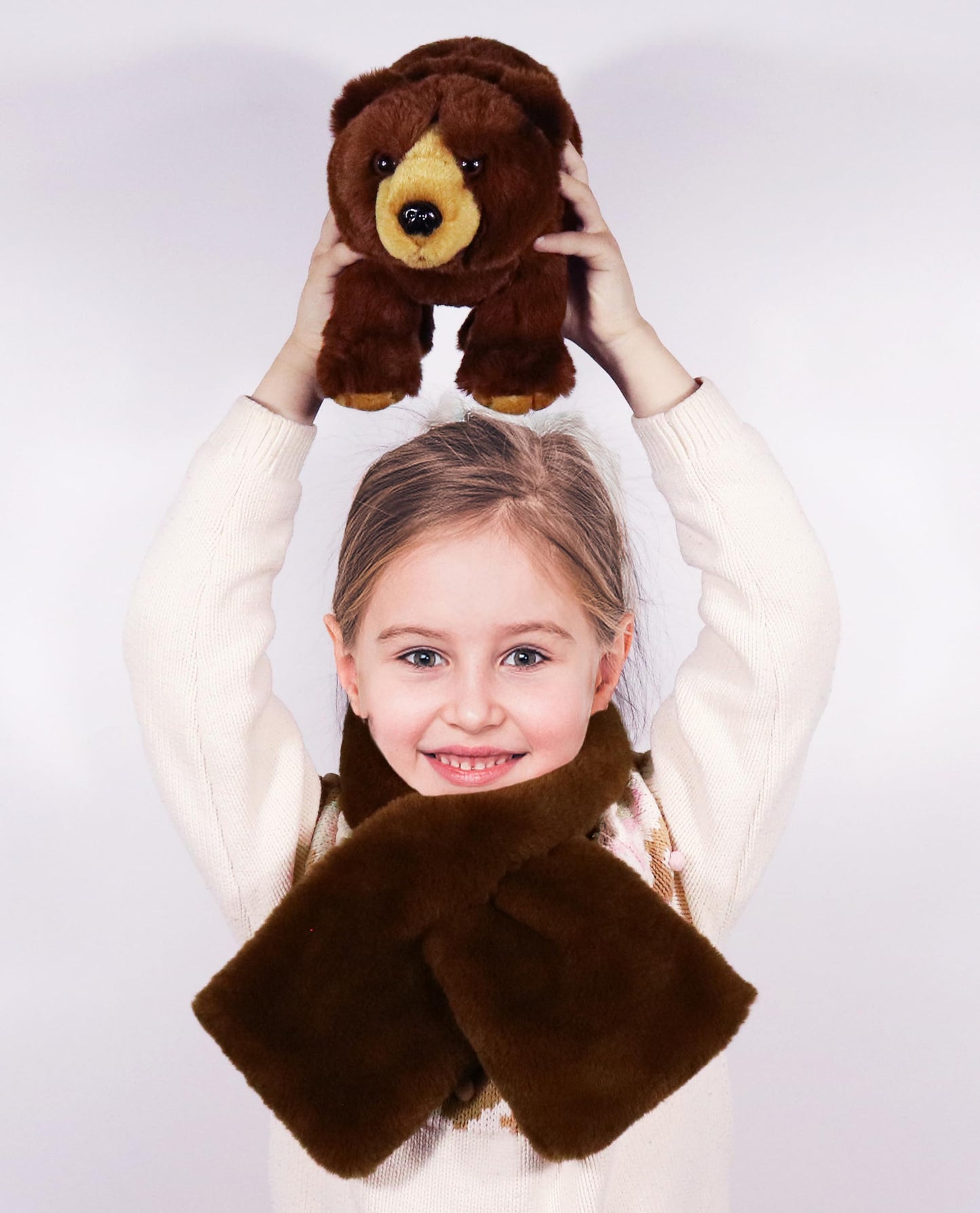 Ice King Bear Realistic Brown Bear Stuffed Animal Plush Toy 12 Inches (Original)