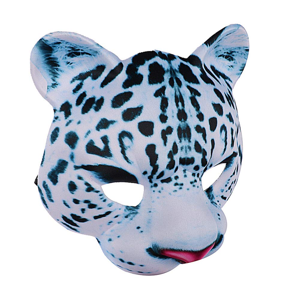 Abaodam Halloween Leopard Half Face Masquerade Masks Animal for Halloween Carnival Party Dress Up Costume Props