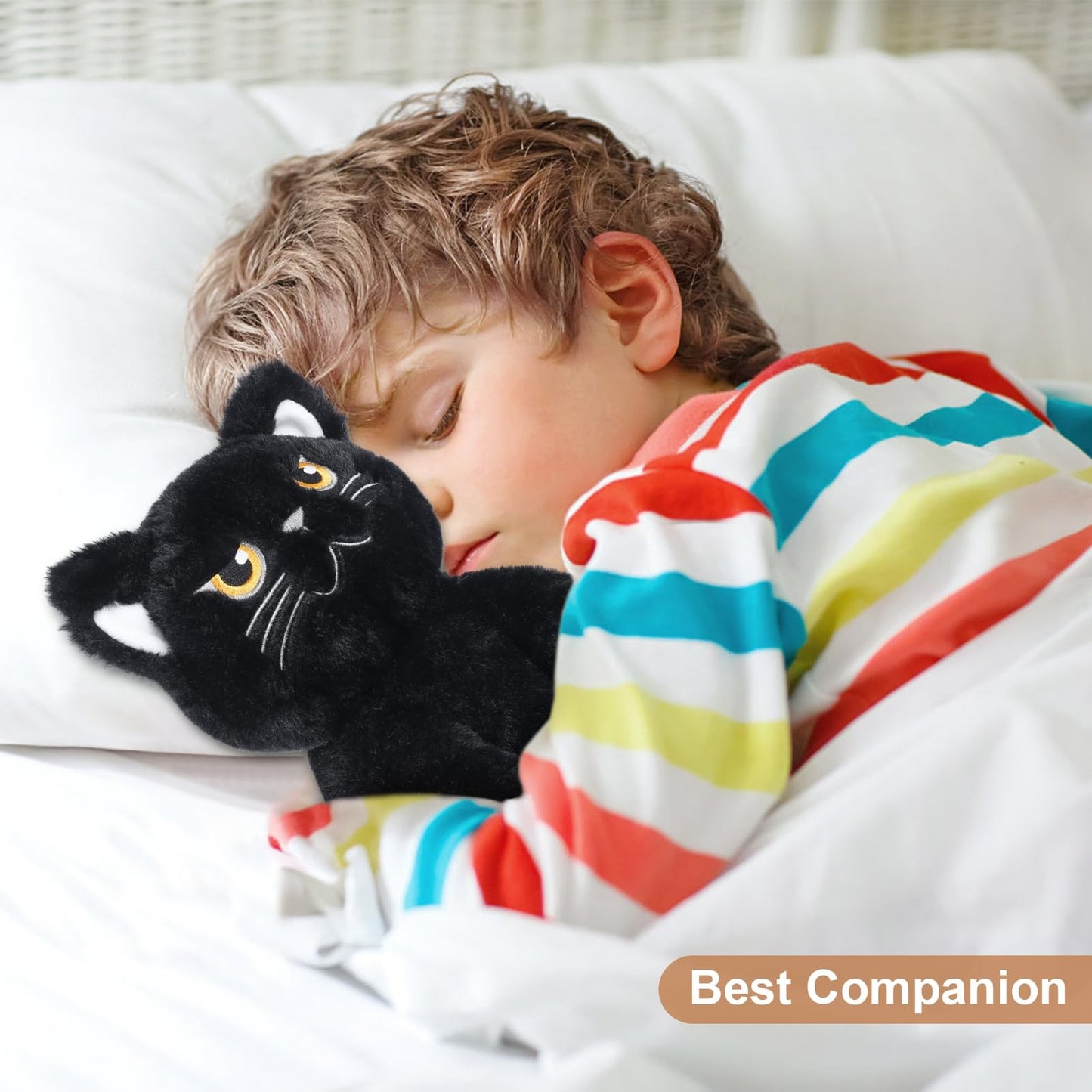 Suzzipals Microwavable Grumpy Black Cat Stuffed Animals Lavender Scent, Heated Stuffed Animals Heating Pads For Cramps & Pain, B