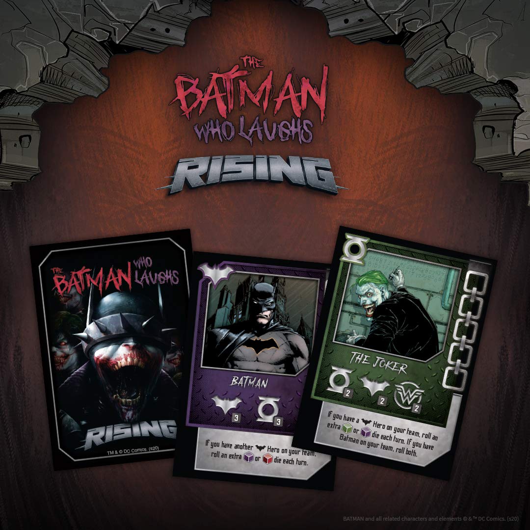 The Batman Who Laughs Rising | Cooperative Board Game | Featuring Dc Comics Heroes And Villains - Wonder Woman, Green Lantern, Hawkgirl, Batman, Harley Quinn, The Flash, Cyborg | Licensed Batman Game
