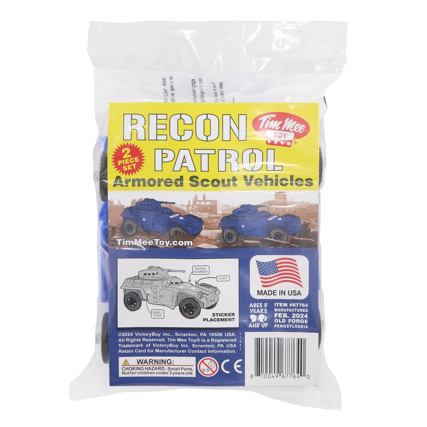 TimMee Recon Patrol Armored Cars - Blue Plastic Army Men Scout Vehicles
