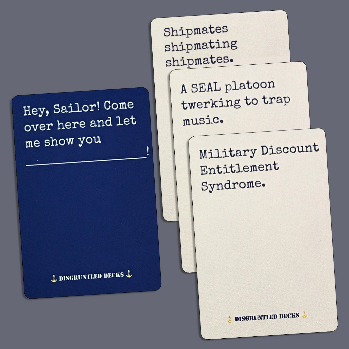 Disgruntled Decks - The Original Military Party Card Game for Veterans - Navy-Themed Deck