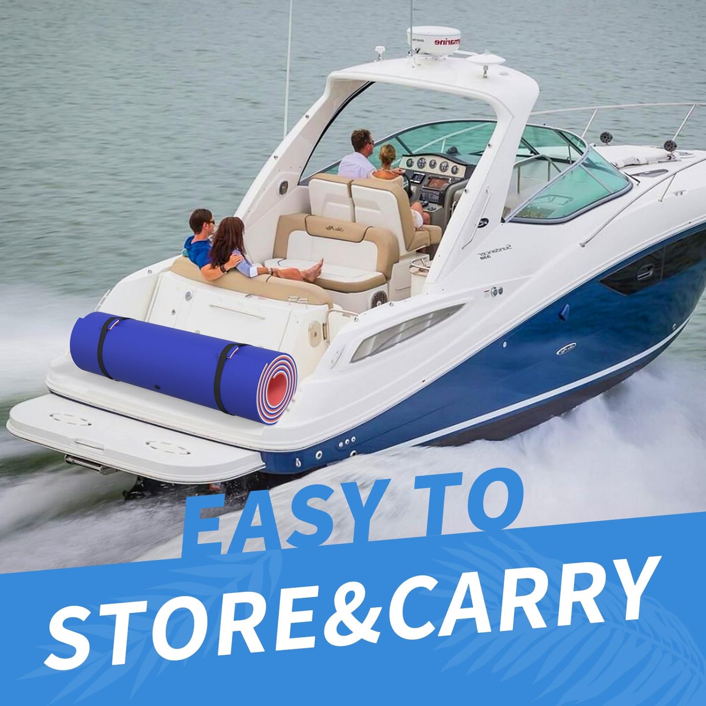 Oversized Lily Pad Floating Mat, 3 Layer 12'L x 6'W Floating Water Mat, Ocean, Beach, River, Pool, Lily Mat Floating Mat for Wat