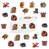 500 Pieces(10 Patterns)Firefighter Stickers Colorful Fashion Graffiti Adhesive Seals For Kids Girls Boys Teens Adults Water Bott
