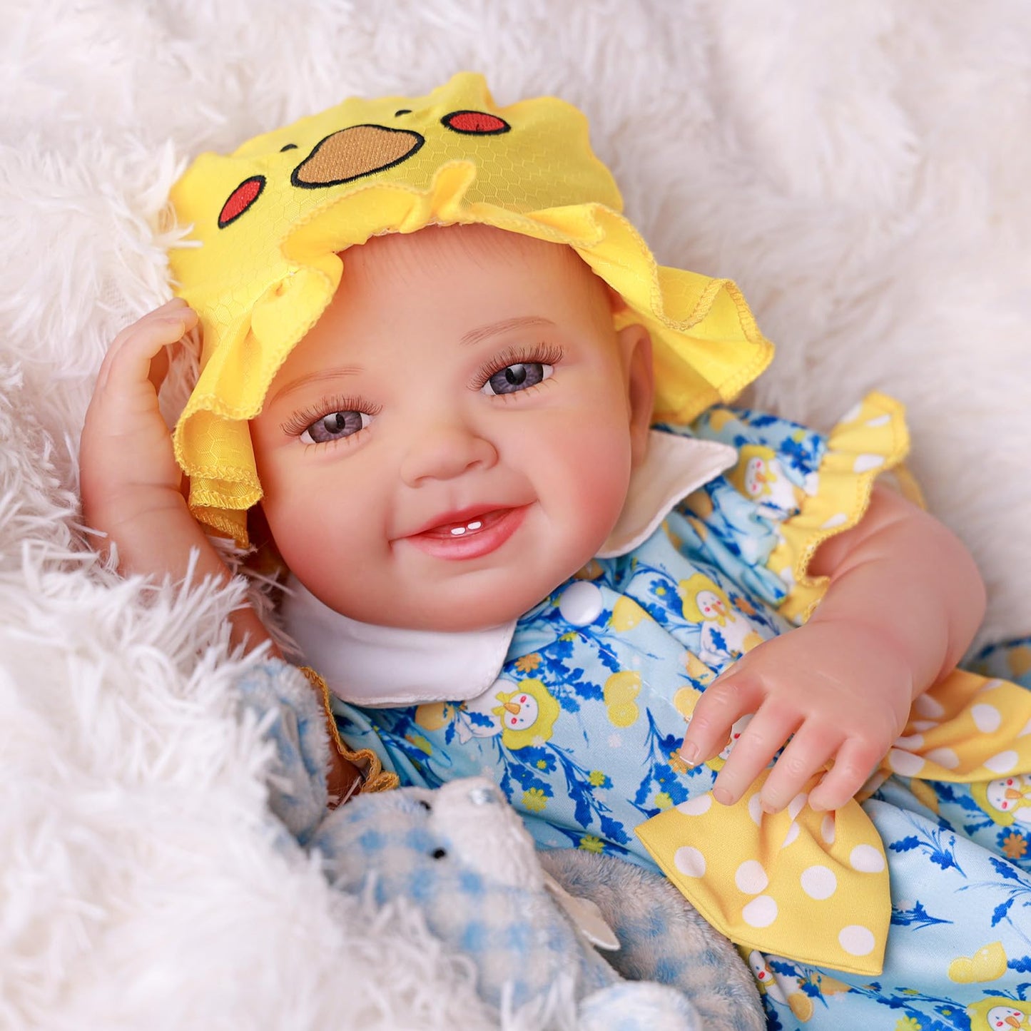 Babeside Lifelike Reborn Baby Dolls - Leen 20 Inch Soft Body Realistic-Newborn Smile Baby Boy Doll Poseable Real Life Baby Dolls