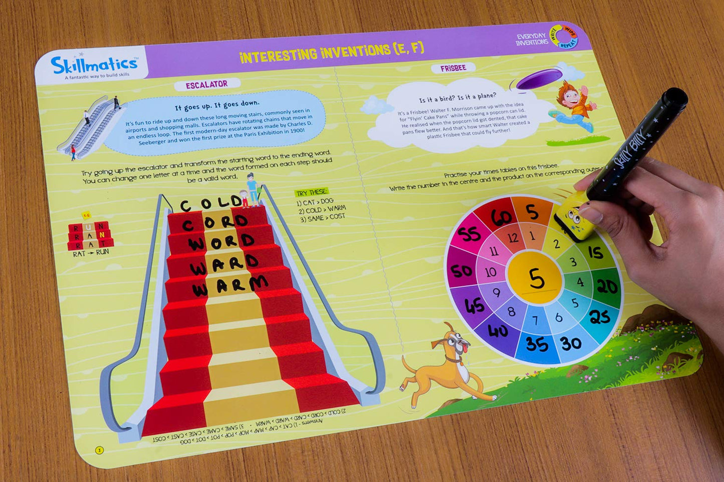 Skillmatics Educational Game : Everyday Inventions | Reusable Activity Mats With 2 Dry Erase Markers | Gifts & Learning Tools For Ages 6-9