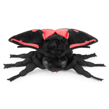 Zhongxin Made Cinnabar Moth Plush Toy - Lifelike Cinnabar Moth Stuffed Animals 11In, Realistic Soft Big Wings Moth Toys, Unique Plush Collection For Kids