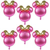 6 Pcs Mouse Head Balloons, 24'' Mouse Mylar Balloon Jumbo Mouse Head Aluminum Foil Balloons For Birthday Party Decorations Baby Shower Supplies Party Favors