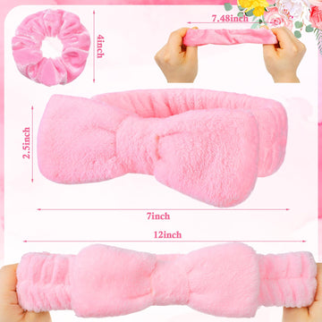 Wavwavw 24 Pcs Sleepover Party Favors Include 12 Bride Bridesmaid Spa Headband 12 Bridesmaid Bride Velvet Scrunchies for Women S