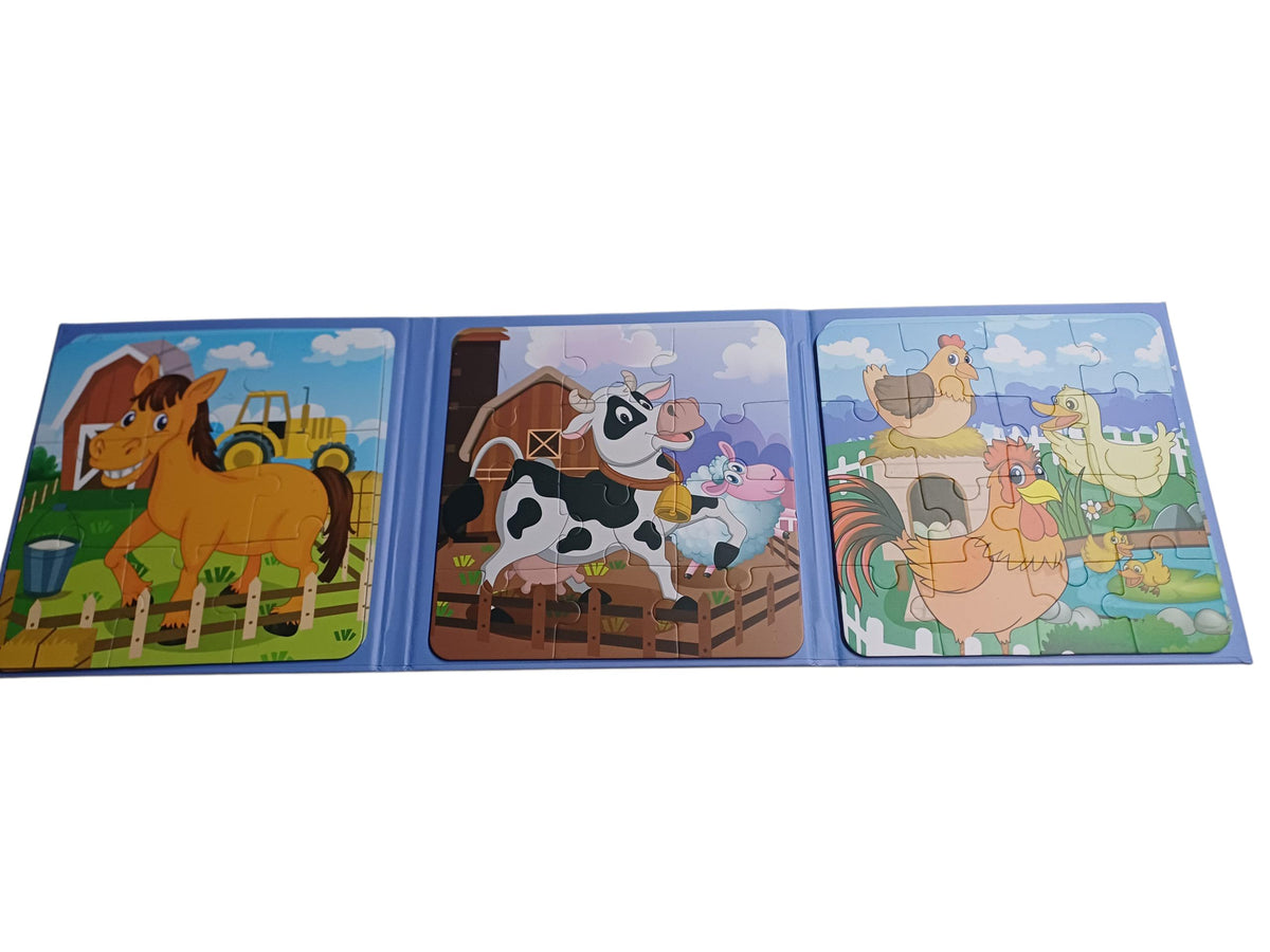 Dorytoy Leveled Farm Animal Puzzle Book For Kids, Educational Jigsaw Activity With Horse, Brain Development Learning Toy Boys &