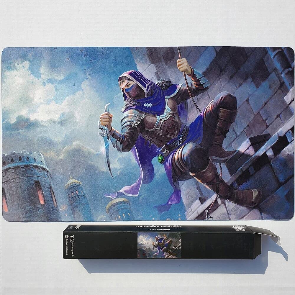 Fantasy North Eldragin Raithe - Dauntless Infiltrator - Tcg Playmat And Mouse Pad - 24 X 14 Inches