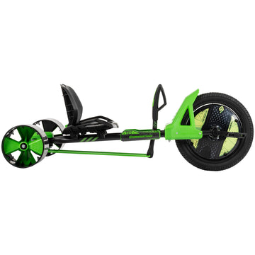 Huffy 16 Inch Green Machine Drift Trike for Kids, Adjustable Seat, Durable Steel Frame, Coaster Brake, Ages 5-8, Model 98364