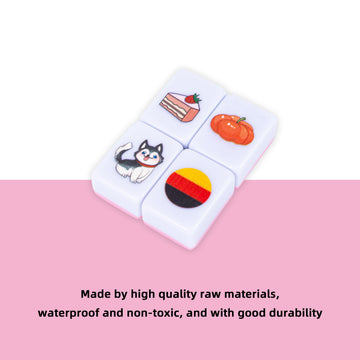 Drizzle 65 Tiles Seaside Escape Game Blocks 30Mm - Instruction Manual Panda Bag - Mahjong Tile Game Sets