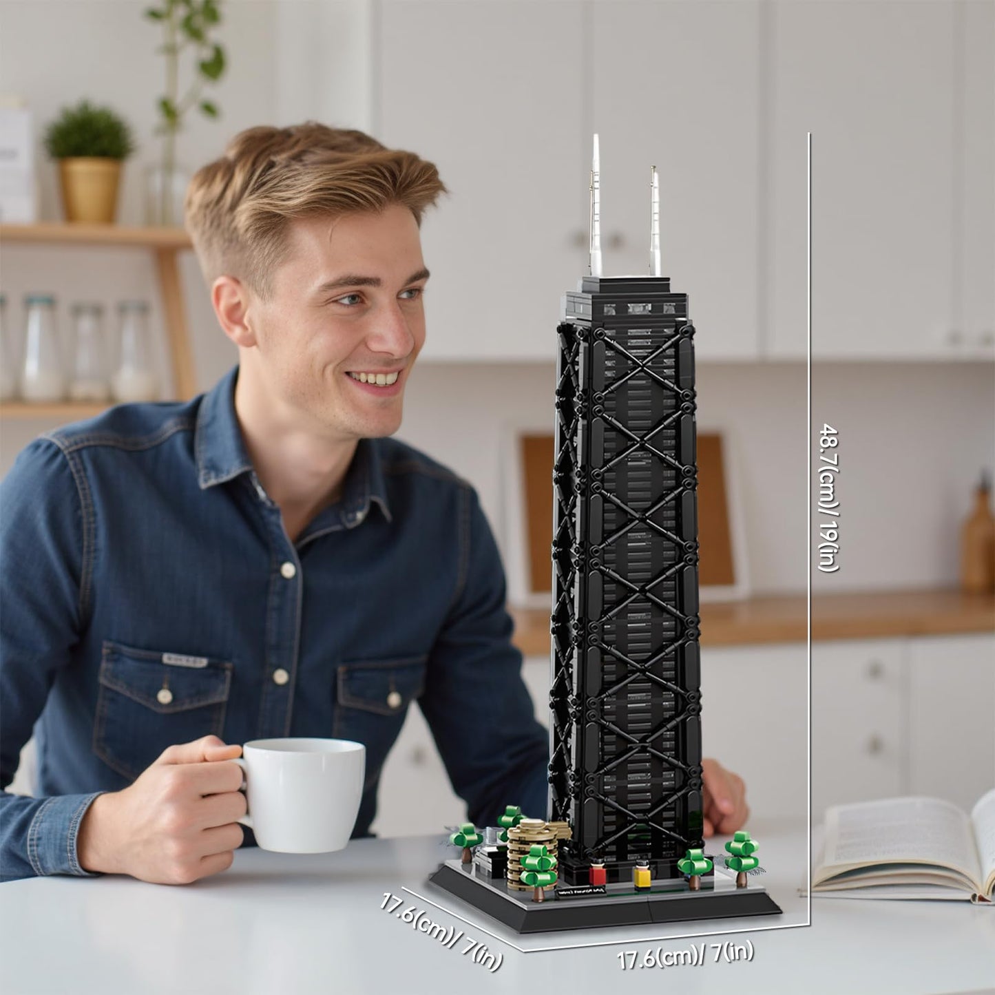 CSNRHG John Hancock Center Chicago Architecture Model Building Blocks Sets The Office Landmarks Skyline Set Toys Collection for