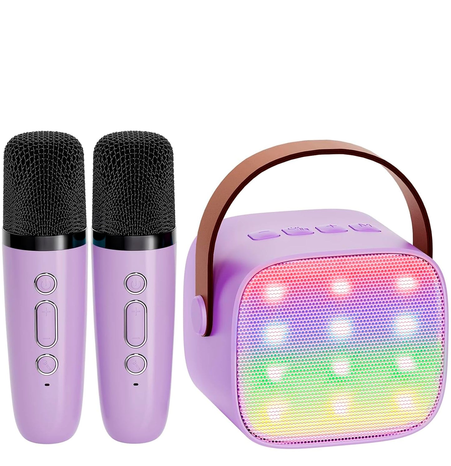YLL Mini Kids Karaoke Machine, Purple 2 Mic, Karaoke Gifts for Girls & Boys Ages 3-12, Perfect Birthday & Easter Gift