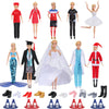51 Pcs Doll Clothes And Accessories ,10 Sets Career Fashion Doll Clothing(36 Pcs) 10 Pairs Of Shoes 5 Doll Displays.For 11.5 Inc