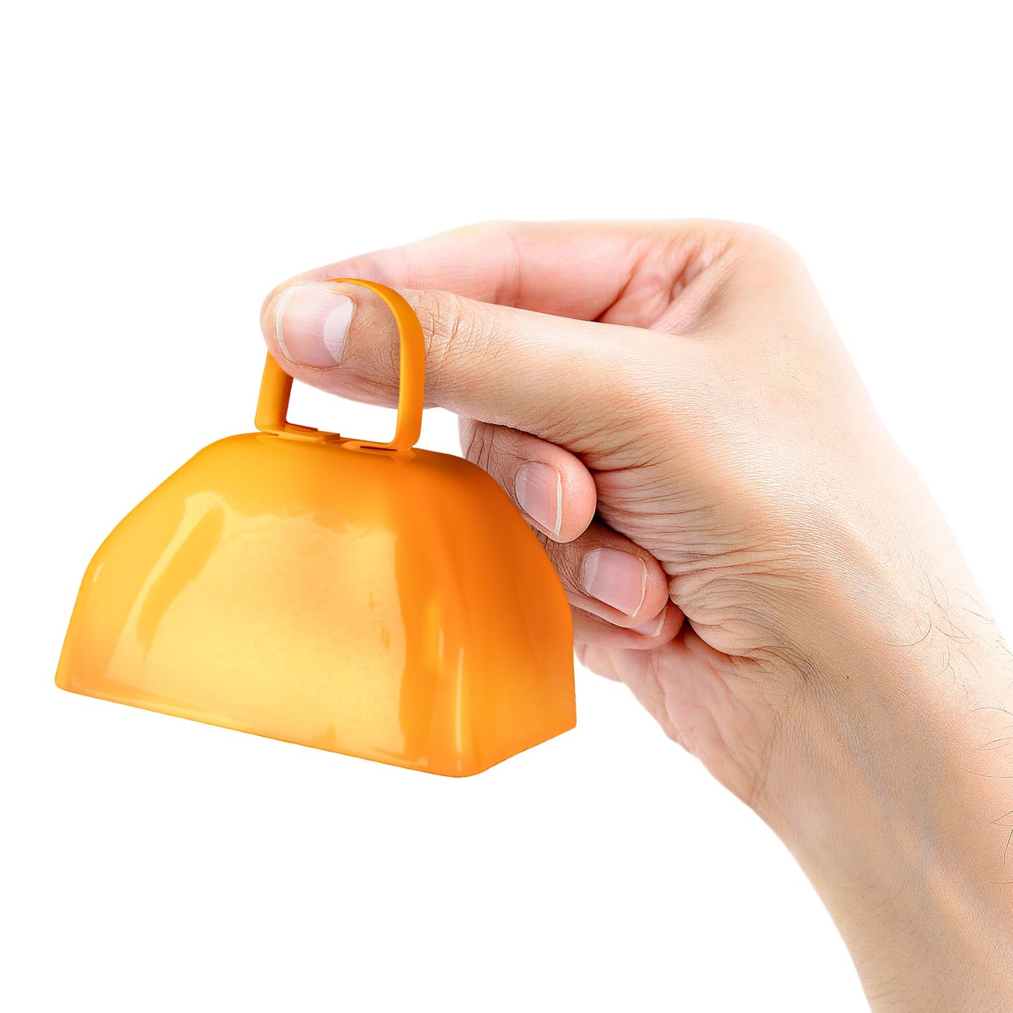 Windy City Novelties Metal Cowbell Novelty Noise Makers - 3 inch - 12 Pack - Orange