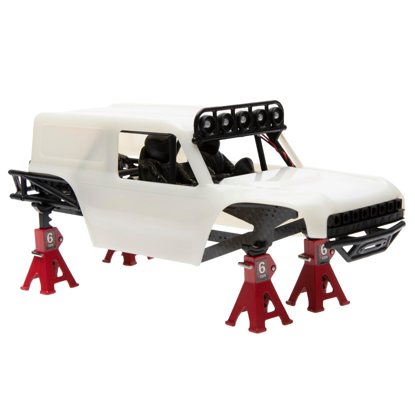 MEUS RACING MB24 SCX24 Body 5.2in 132MM Body Shell ABS+Nylon Carbon Fiber Chassis for 1/24 Axial SCX24 Bronco JLU B-17 C10-(Prim