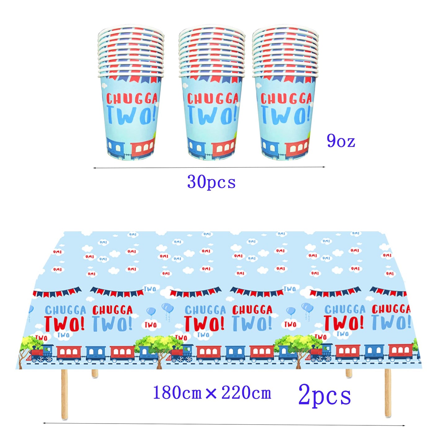 Beoxagar Chugga Chugga Two Two Party Supplies