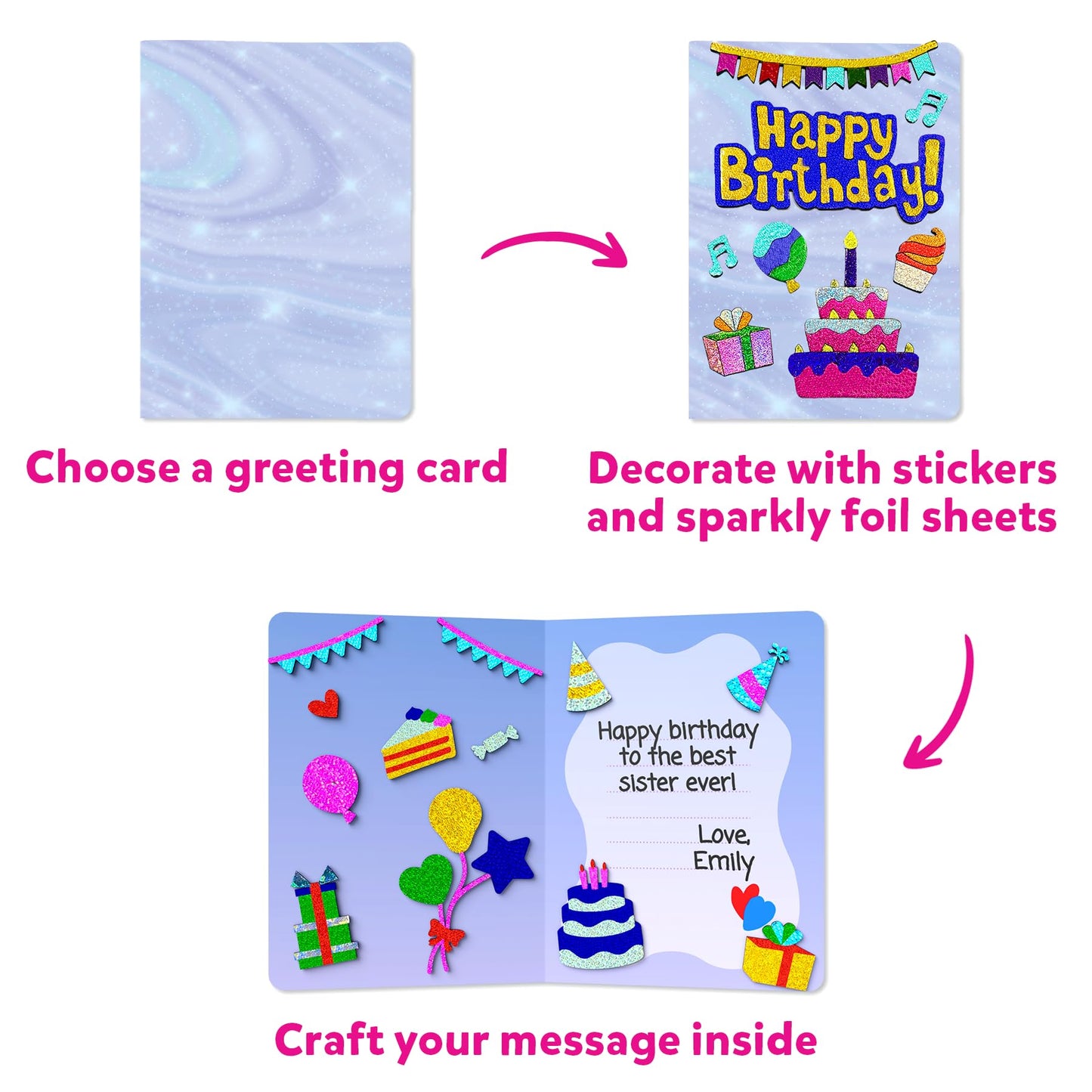 Skillmatics Art & Craft Activity - Foil Fun Card Making Set, No Mess Art For Kids, Craft Kits & Supplies, Diy Creative Activity, Gifts For Girls & Boys Ages 4, 5, 6, 7, 8, 9